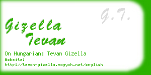 gizella tevan business card